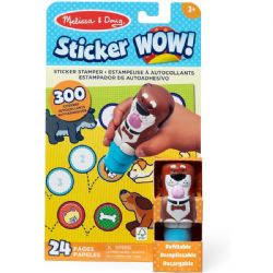 MELISSA AND DOUG - STICKER WOW! - BLOC D'ACTIVITÉS ET ESTAMPEUSE À AUTOCOLLANTS - CHIEN
